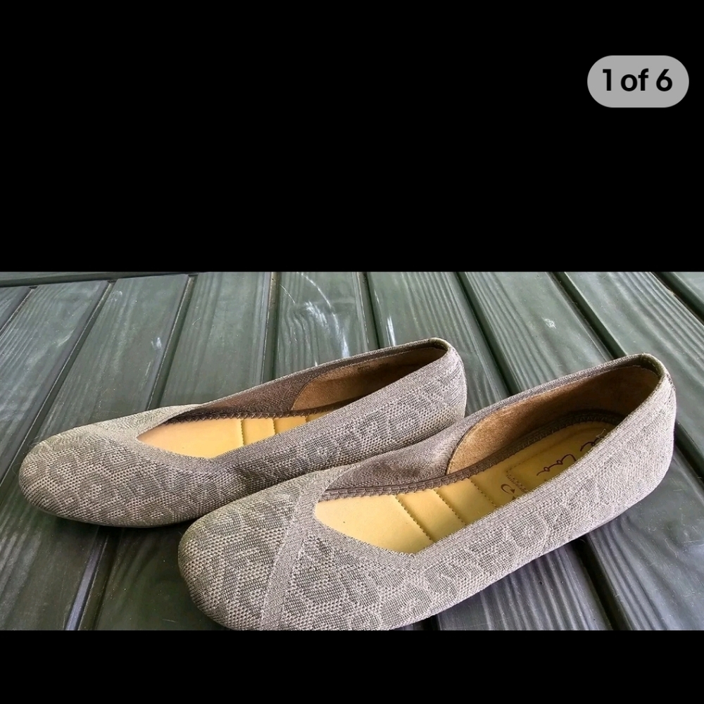 Me Too HAISLEY gray Knitted Mesh  Slip On Flats Women’s Size 10M